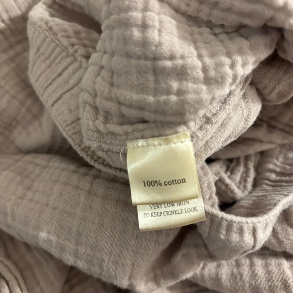 Dylan Women’s Beige Textured Gauge Joggers Loungewear Pants 💯 Cotton XL